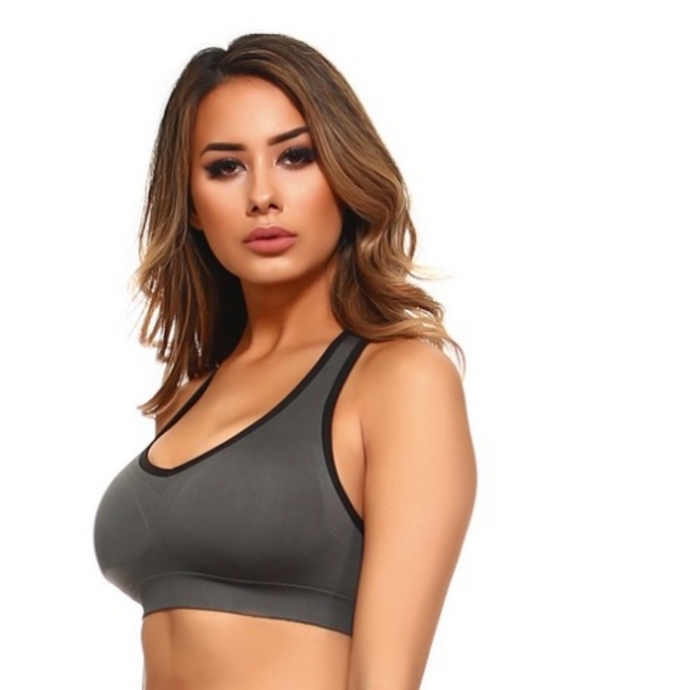 Charcoal Yelete Sports Bra